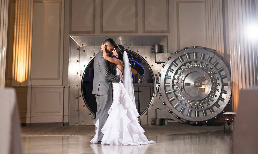 First dance in front of vault bar