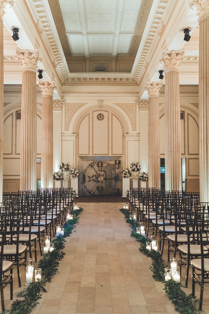 wedding ceremony at The Treasury on the Plaza