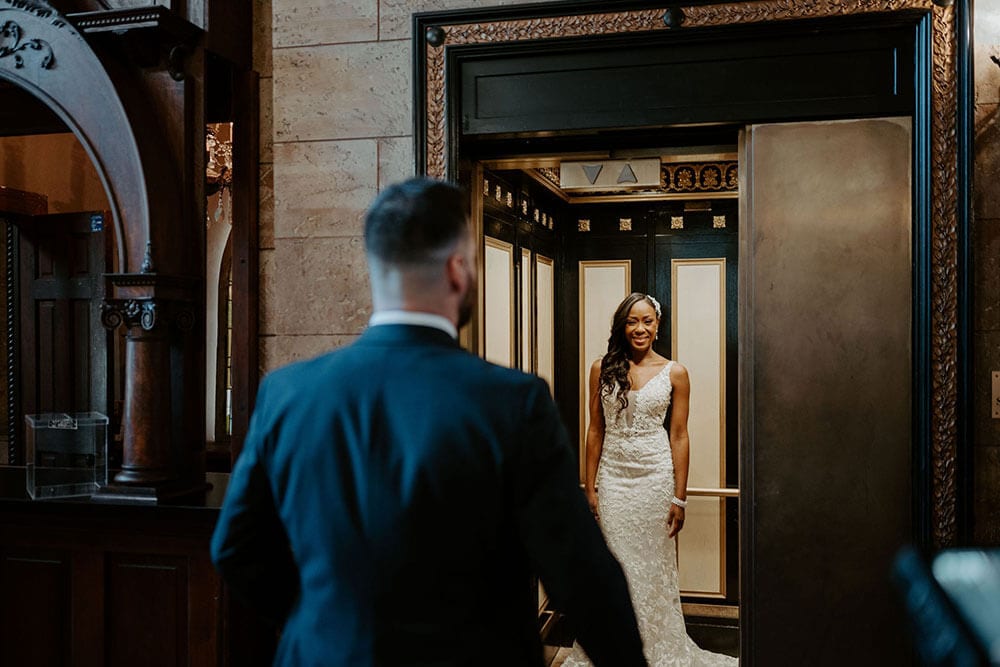 The Grand Foyer and Foyer Balcony | Treasury on the Plaza First Look Photos