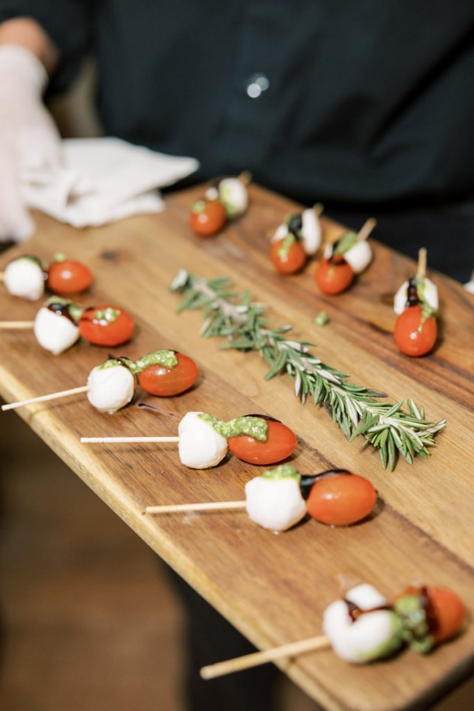 Wedding appetizers hors d oeuvres and buffets in the Exchange Gallery