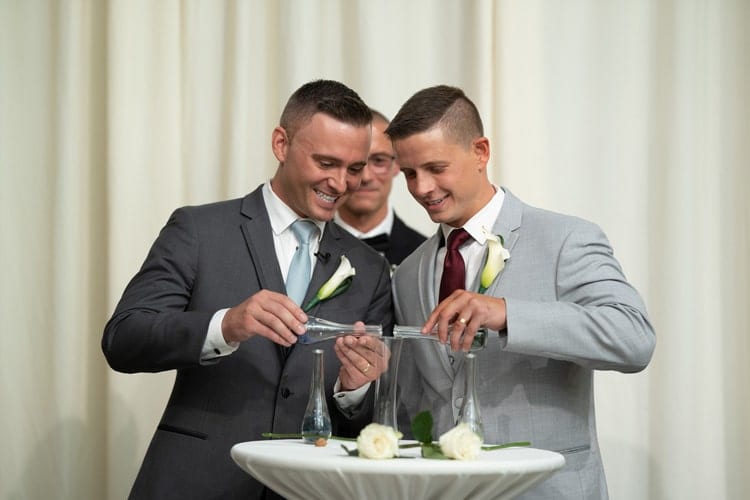 Wedding ceremony unity crystals