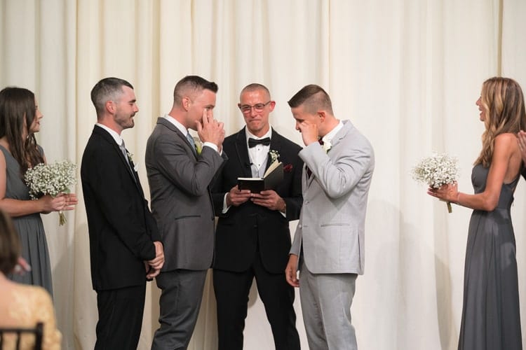 Emotional wedding ceremony