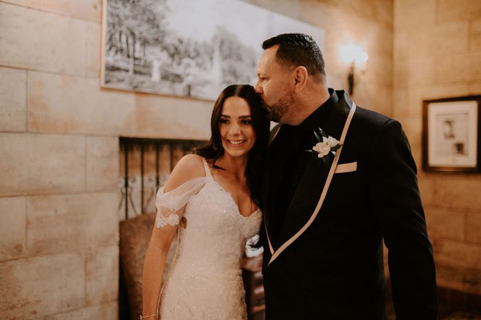 Father-daughter first look | Glam Wedding with a Rock and Roll Surprise at The Treasury | Cristal + Steven