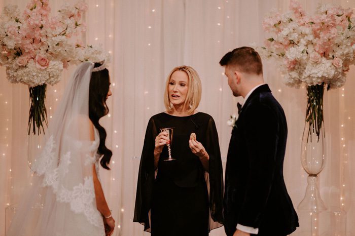 Pastor Paula White officiates wedding ceremony | Glam Wedding with a Rock and Roll Surprise at The Treasury | Cristal + Steven