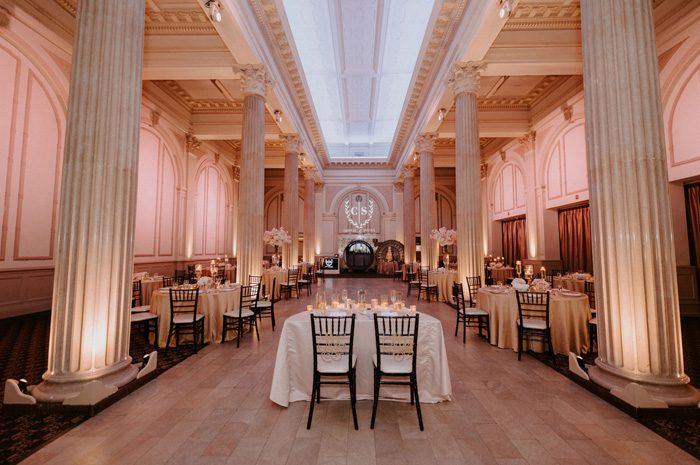 Grand Ballroom at The Treasury on the Plaza St. Augustine | Glam Wedding with a Rock and Roll Surprise at The Treasury | Cristal + Steven