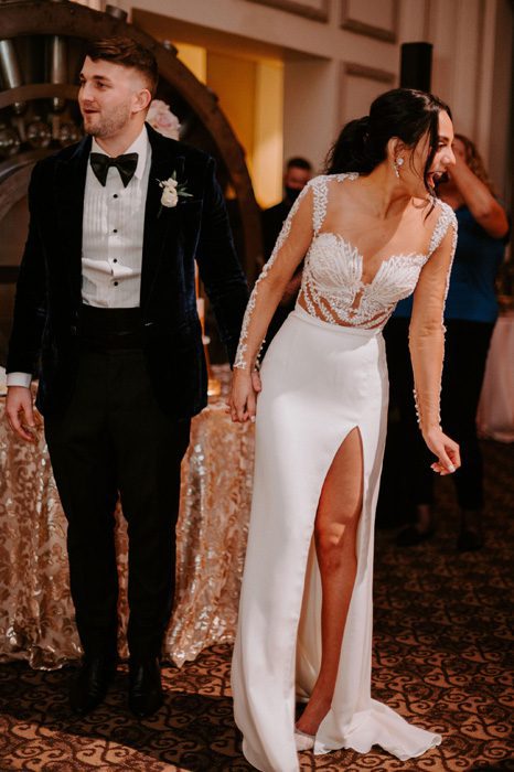 Rock and roll wedding performance Journey | Glam Wedding with a Rock and Roll Surprise at The Treasury | Cristal + Steven