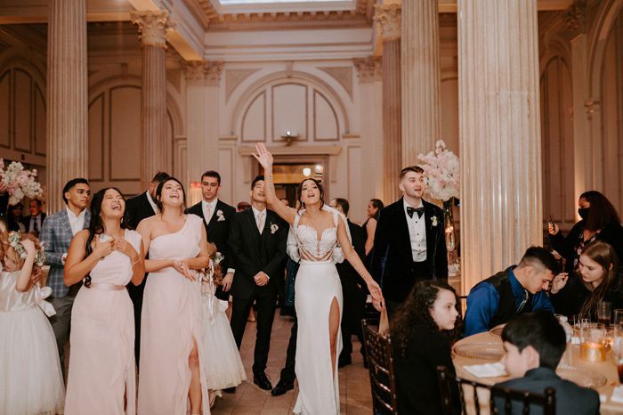 Rock and roll wedding performance Journey | Glam Wedding with a Rock and Roll Surprise at The Treasury | Cristal + Steven
