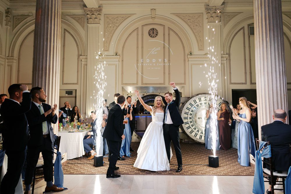 Couples entrance into reception