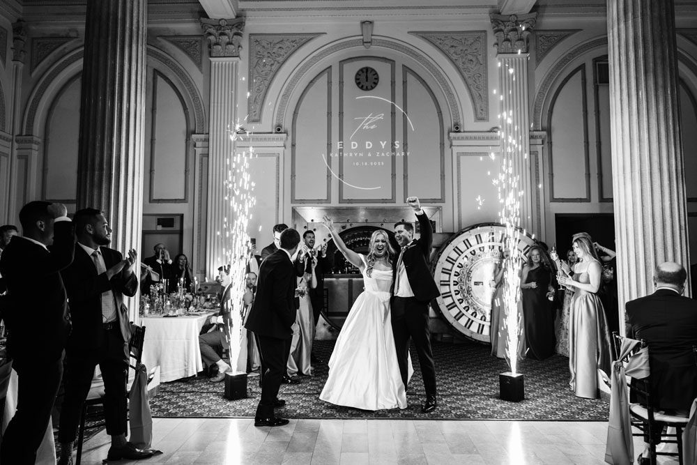 Couples entrance into reception
