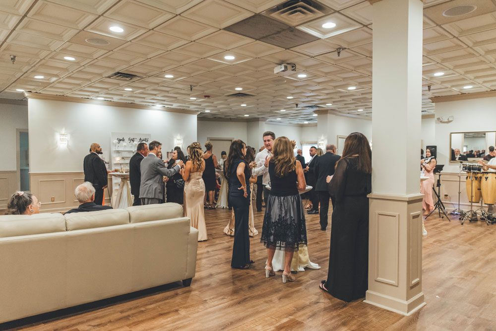 Cocktail hour in the Exchange Gallery at The Treasury on the Plaza.
