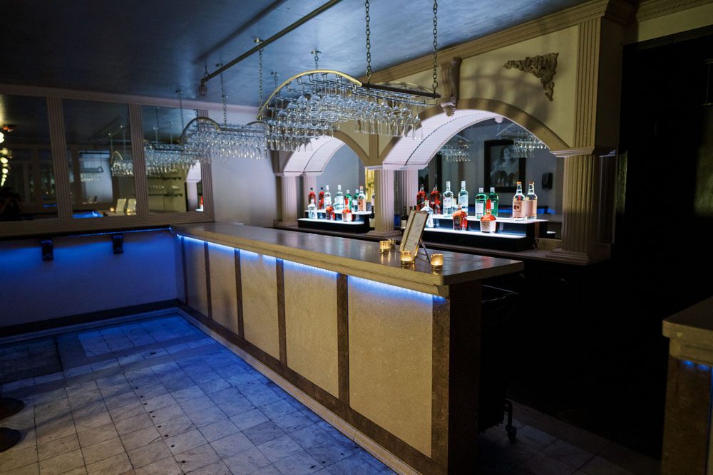 Historic bank vault transformed into the Vault Bar at The Treasury on the Plaza wedding venue