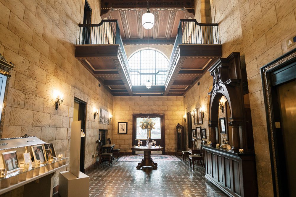 Grand Foyer entrance at The Treasury on the Plaza wedding venue.
