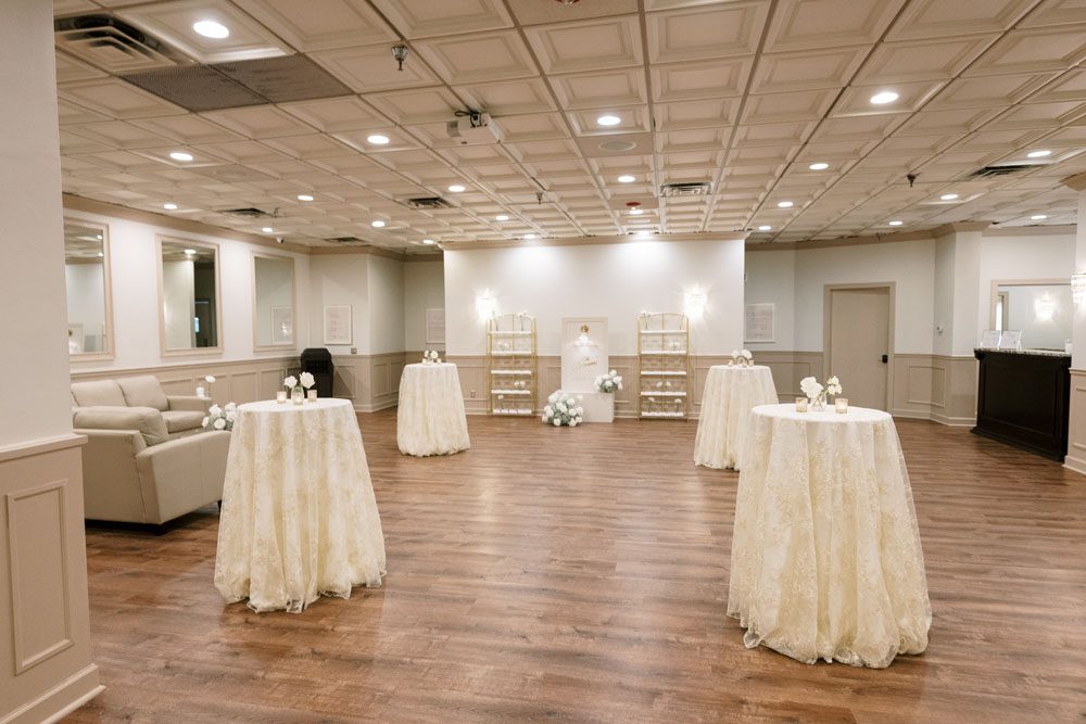 Elegant interior of the Exchange Gallery at The Treasury on the Plaza wedding venue.