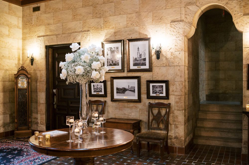 Historic Grand Foyer at The Treasury on the Plaza in St. Augustine, Florida.